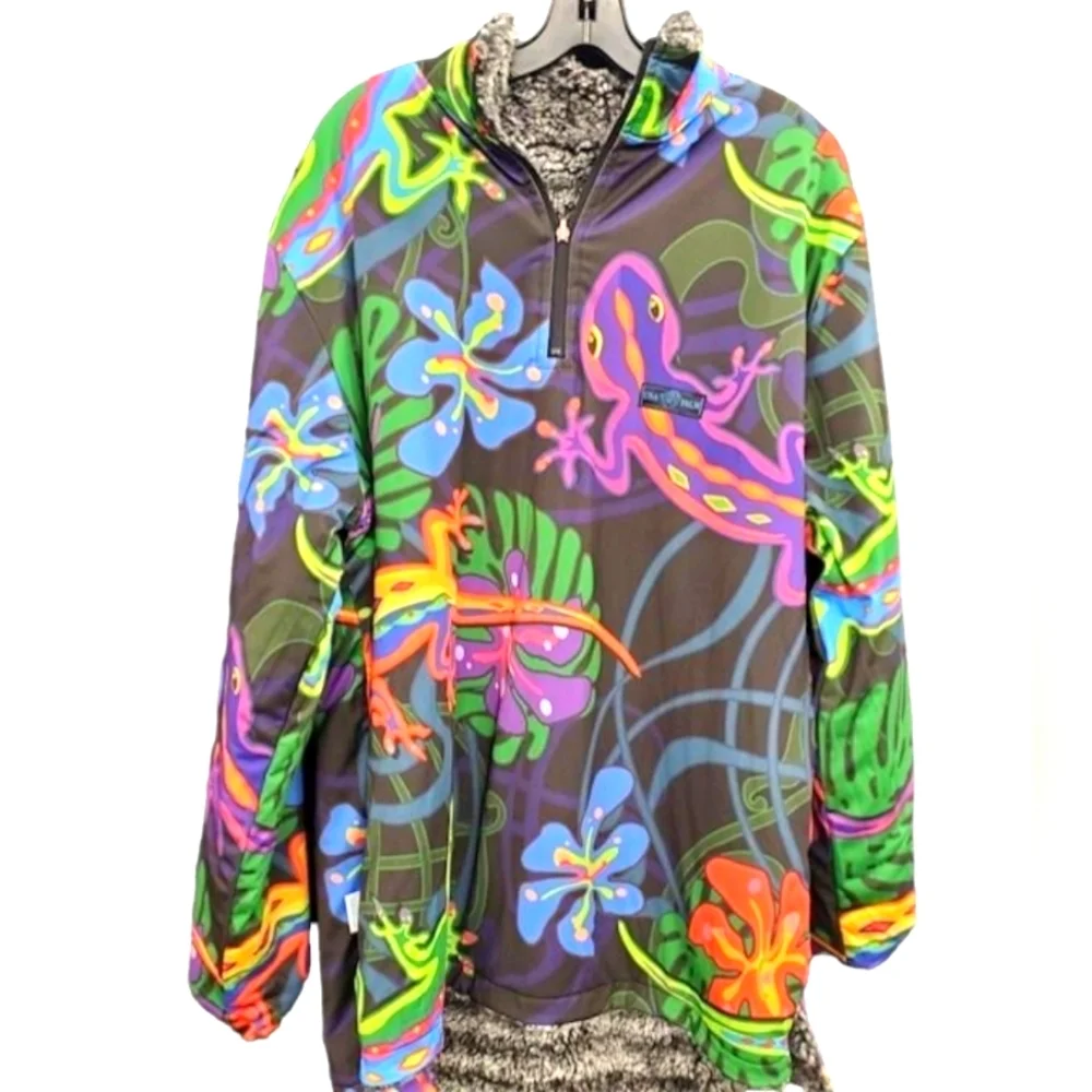 NWT LIMITED EDITION Reversible 1/4 Zip Sherpa Gecko Jacket - Picture 5 of 9